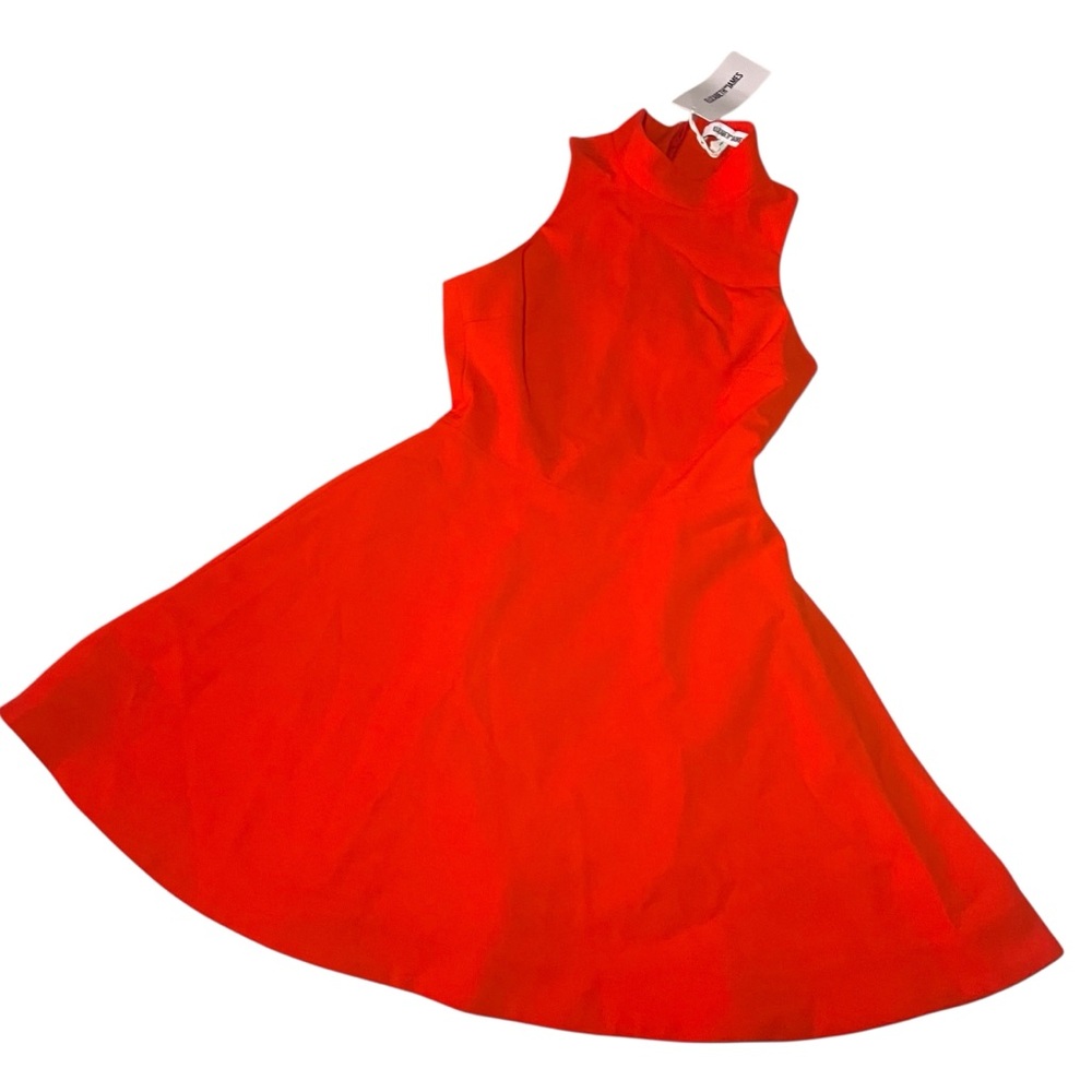 Elizabeth and James Dark Orange Midi Dress
